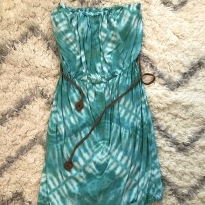 SABRINA Strapless Tie Dye Dress